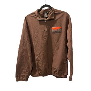 Cactus Jack By Travis Scott Size Large Brown Windbreaker Men's Patches Embroider